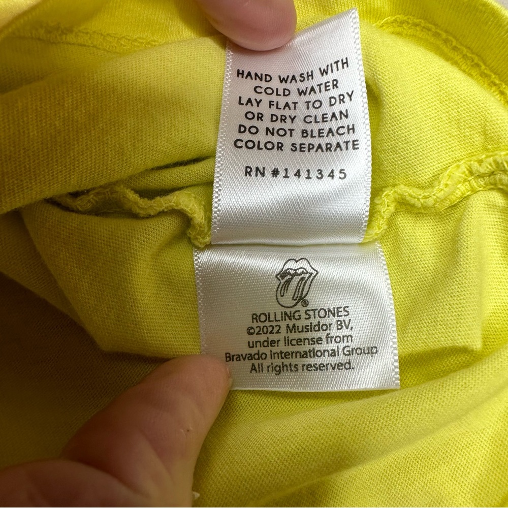 Daydreamer Rolling Stones 1978 Concert Tour Faculty & Crew Citron Yellow Sz XS - Picture 8 of 9